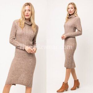 Long Sleeve Sweater Dress —#093